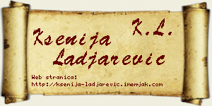Ksenija Lađarević vizit kartica